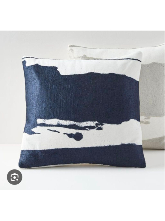 west elm Other - West Elm Navy & White Abstract ink Pillow Cover 20x20